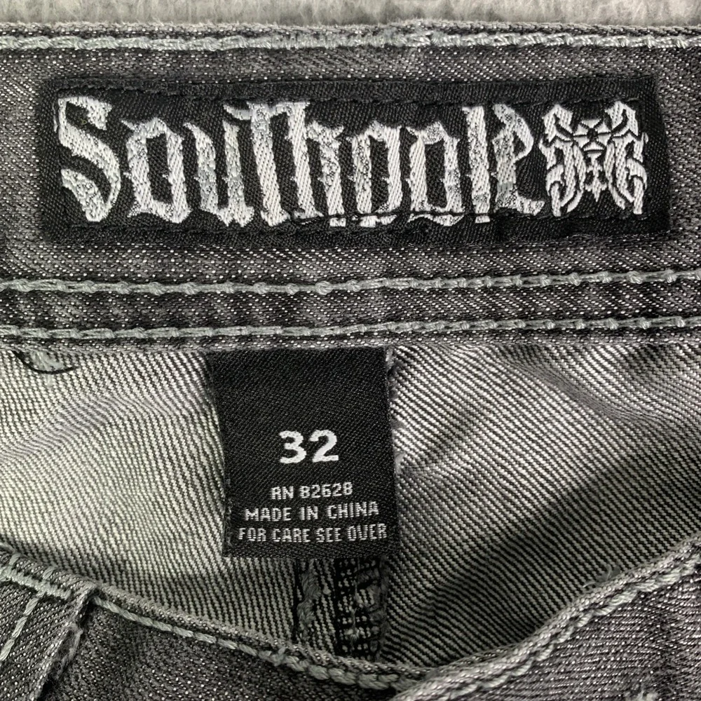 Southpole Authentic Collection Men's Jeans Baggy Streeked Blk RN82628 Size 32x26